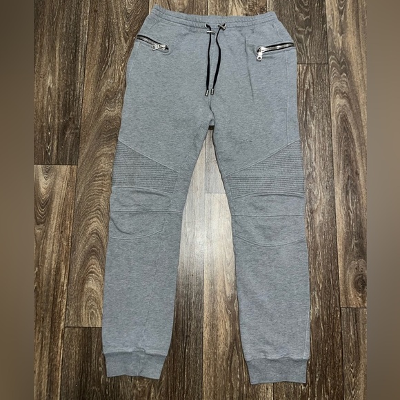 Balmain Paris Flocked Biker Joggers - Picture 1 of 11